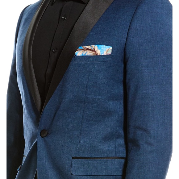 Paisley and Gray Royal Blue Suit Set - Picture 2 of 8